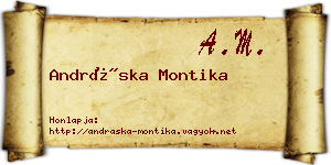 Andráska Montika névjegykártya